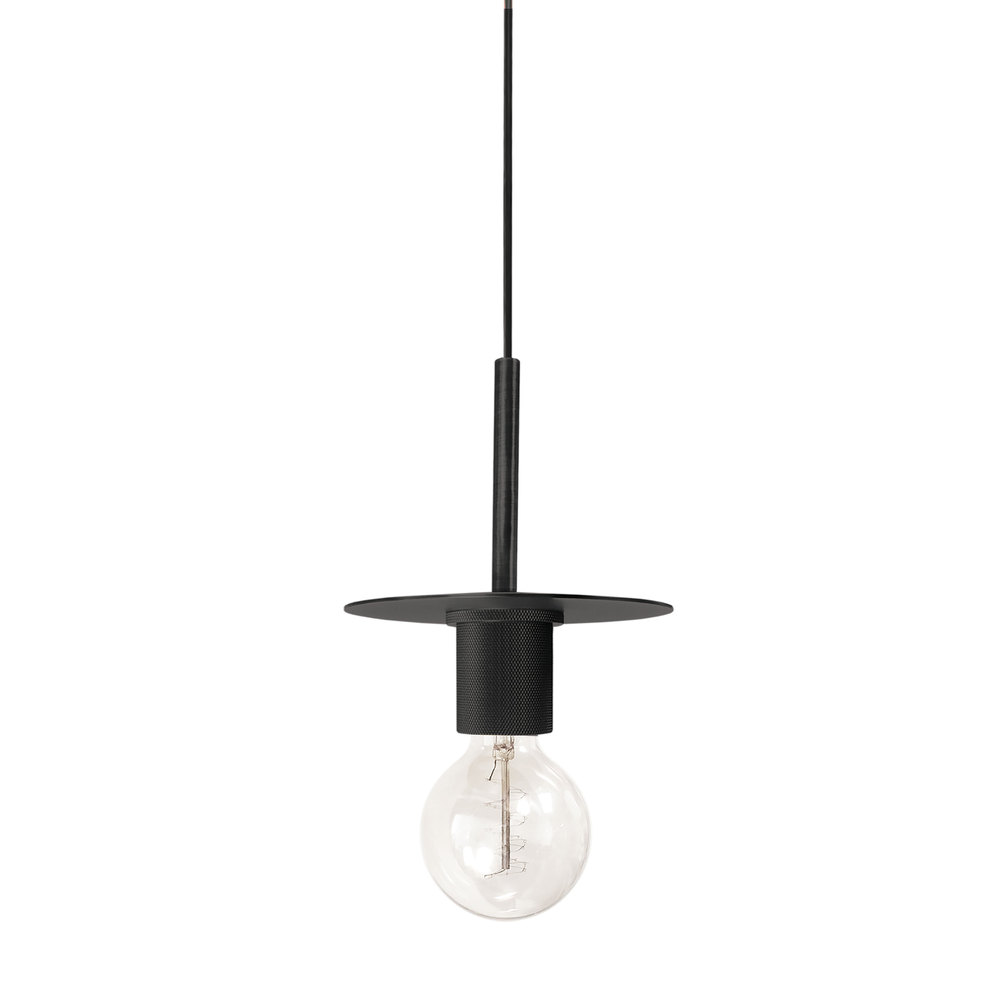 1 Light Matte Black Pendant