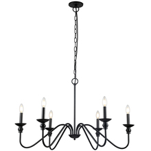 Dainolite CLA-366C-MB - 6LT Incandescent Chandelier, MB