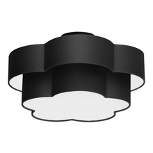 Dainolite PLX-203FH-MB-BK - 3 Light Incandescent Flush Mount, Matte Black with Black Shade