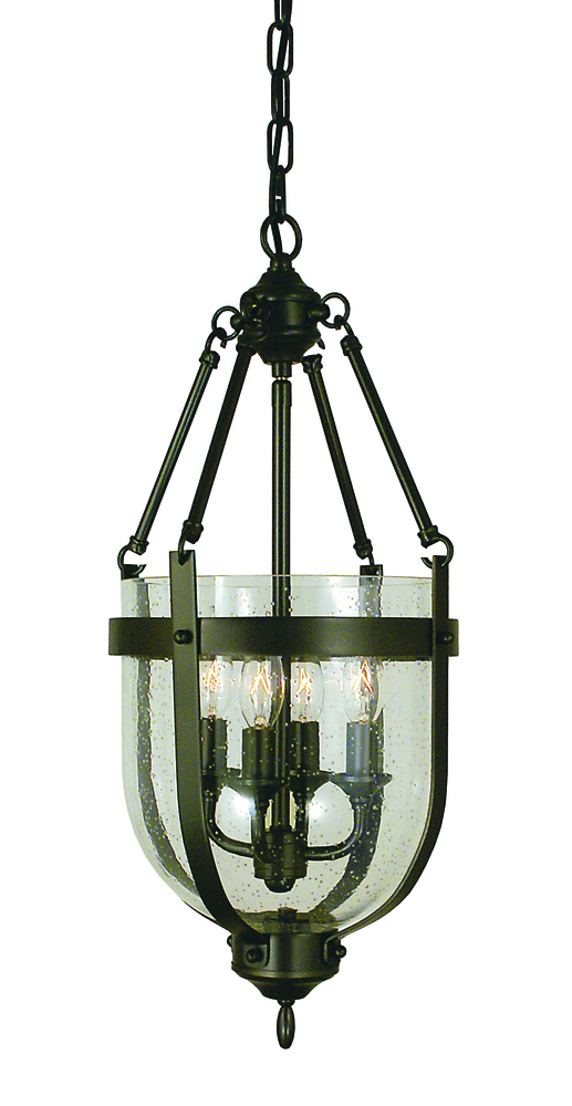 4-Light Antique Brass Hannover Mini-Chandelier