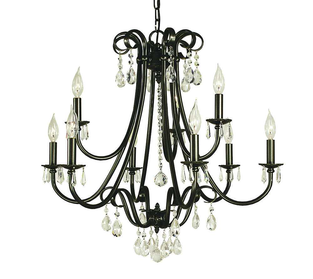 9-Light Mahogany Bronze Liebestraum Dining Chandelier