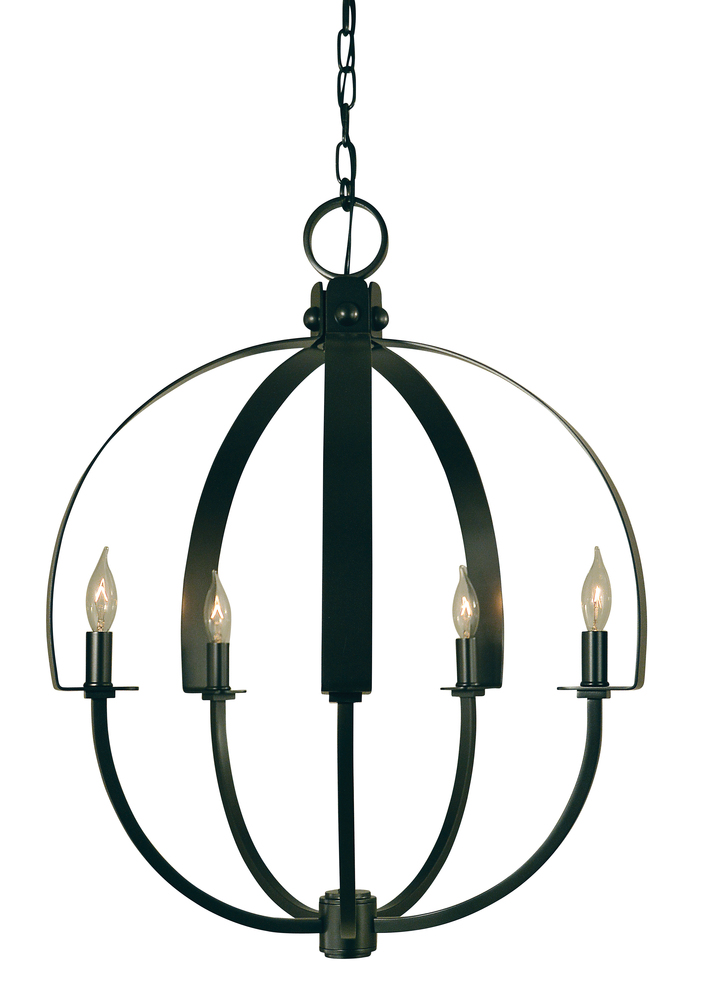 5-Light Mahogany Bronze Luna Chandelier