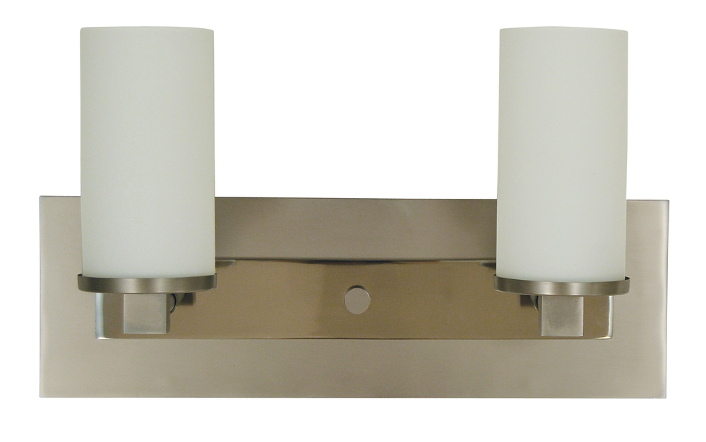 2-Light Satin Pewter/Polished Nickel Mercer Sconce