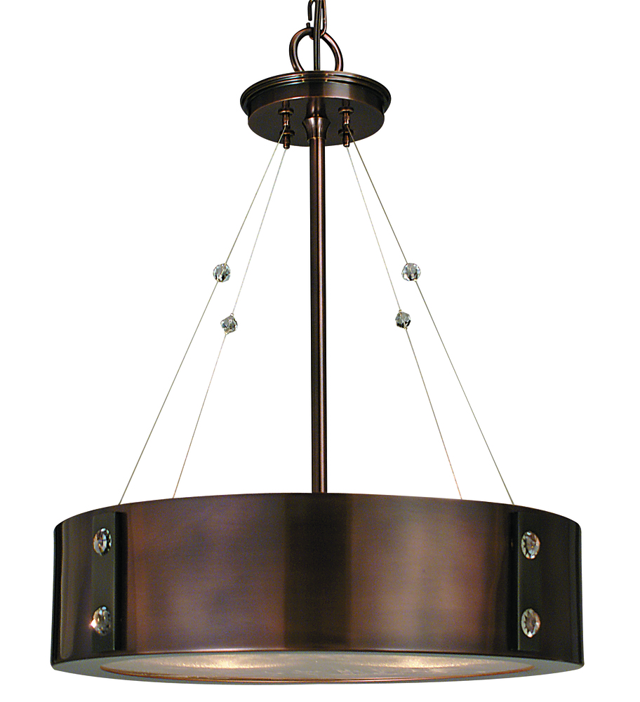 4-Light Satin Pewter/Polished Nickel Oracle Dinette Chandelier