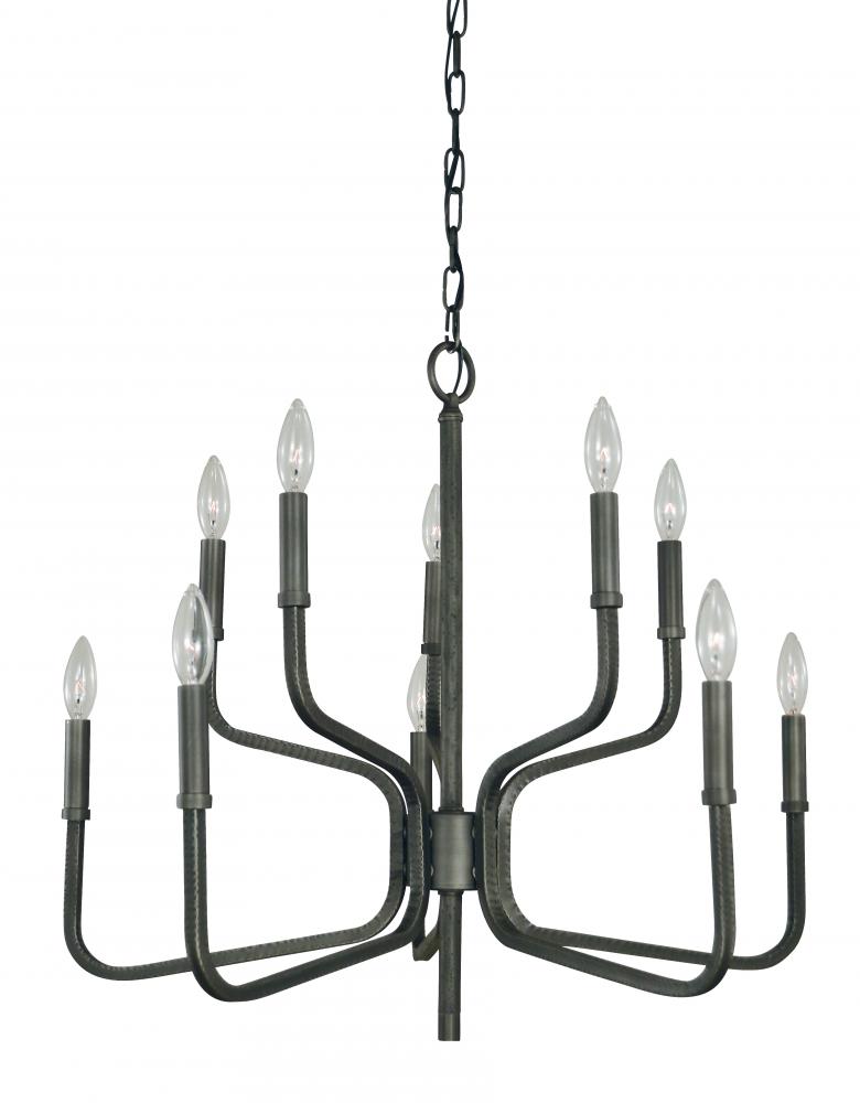 10-Light Iron Heidelberg Dining Chandelier