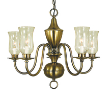 Framburg 2545 MBLACK - 5-Light Matte Black Jamestown Dining Chandelier