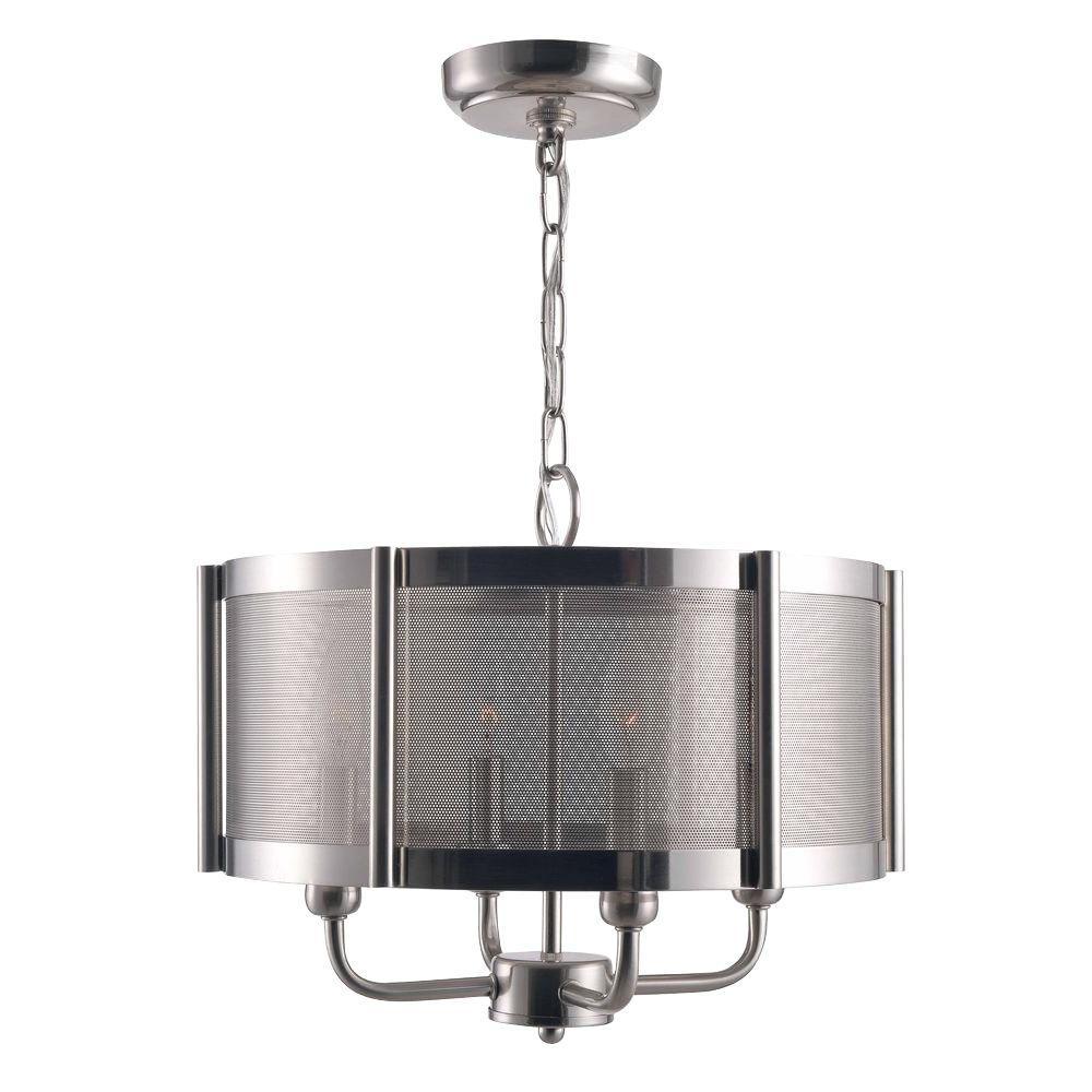 Xena Collection 4-Light Brushed Nickel Indoor Chandelier