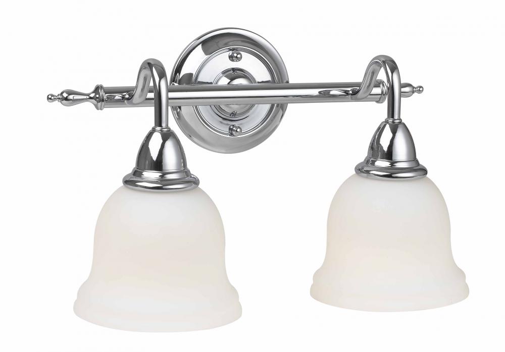 Montpellier 2-Light Chrome Semi-Flush Mount Wall Light