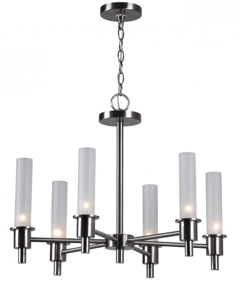 Dunwoody 6-Light Satin Nickel Chandelier