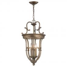 World Imports WI61019 - 3-Light Distressed Brass Pendant