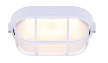 Canarm LOL386WH - LED Outdoor Light, Frosted Glass, 12W Integrated LED, 750 Lumens, 4.5" W x 4.125" H x 8.25&#