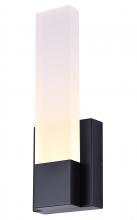 Canarm LVL291A01BK - FARROW 4.75 in. 1 Light Black Sconce with Frosted Acrylic Shade