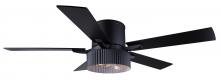 Canarm CF52REX5BK - Rexton 52 in. Indoor Standard Matte Black Ceiling Fan with Vintage LED Bulbs Included