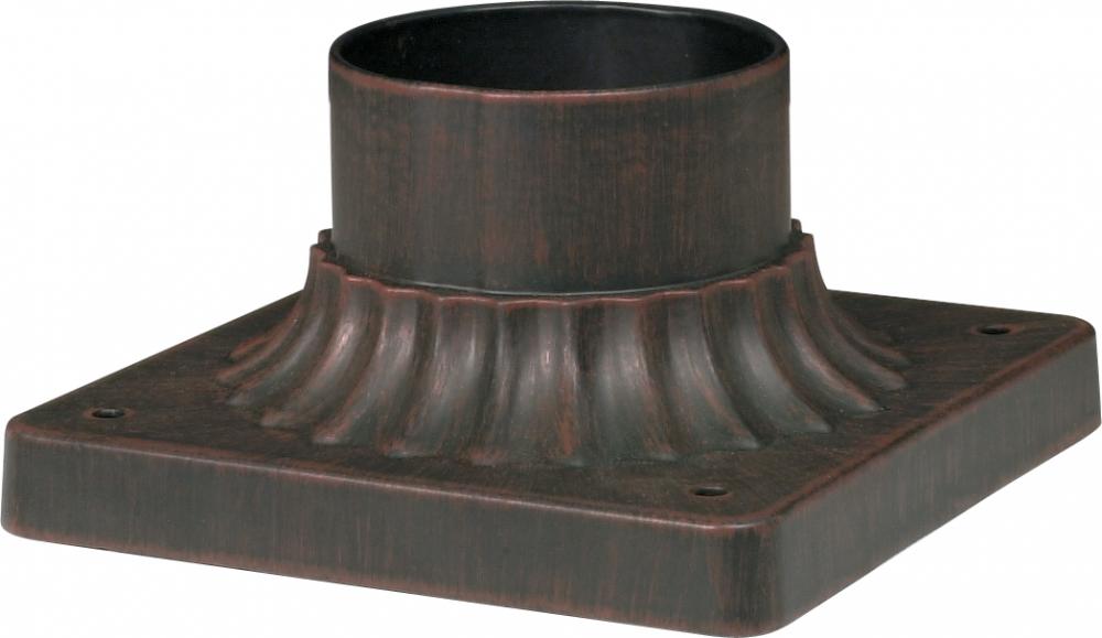 Pier Mount Base Square - Old Penny Bronze