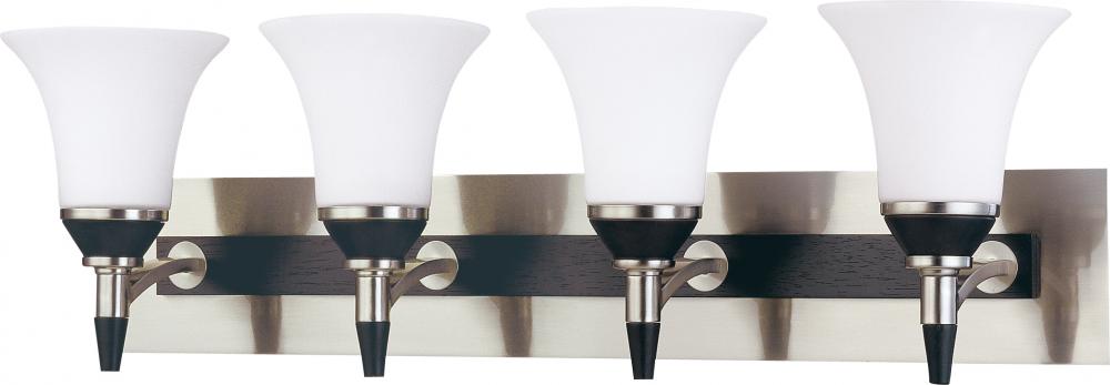 Keen; 4 Light; Vanity with Satin White Glass