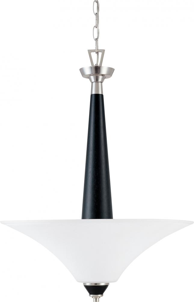 Keen ES; 3 Light; Pendant with Satin White Glass; Lamp Included