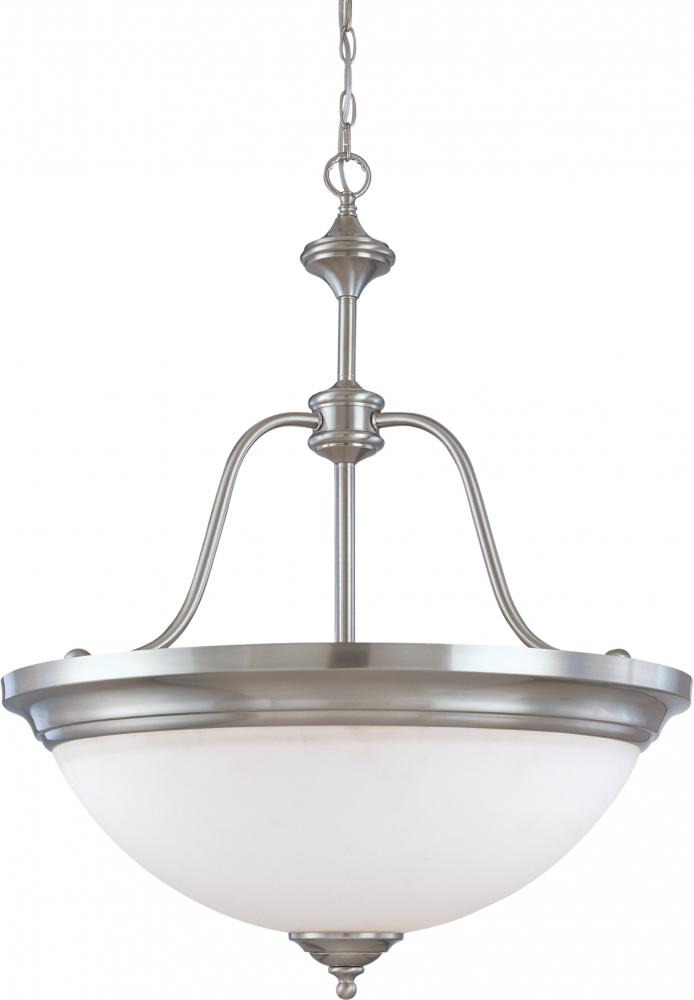 Glenwood ES; 4 Light; Large Pendant with Satin White Glass; Lamps Included