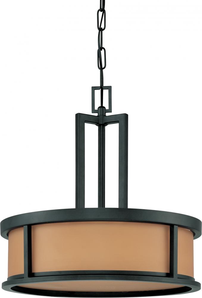 Odeon - 4 Light Pendant w/ Parchment Glass