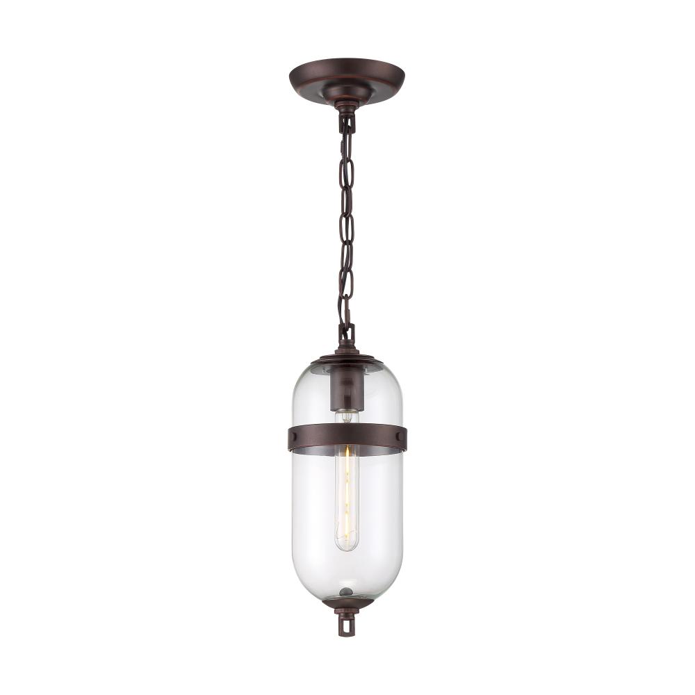 Fathom - 1 Light Mini Pendant - with Clear Glass - Mahogany Bronze Finish