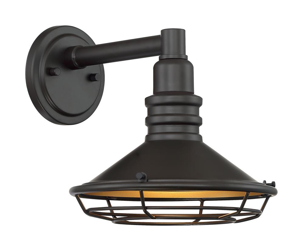 Blue Harbor - 1 Light Sconce with- Dark Bronze and Gold Finish