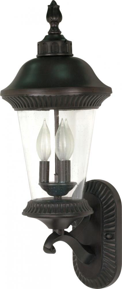 Clarion - 3 Light - 24" - Wall Lantern - Arm Up w/ Clear Seed Glass