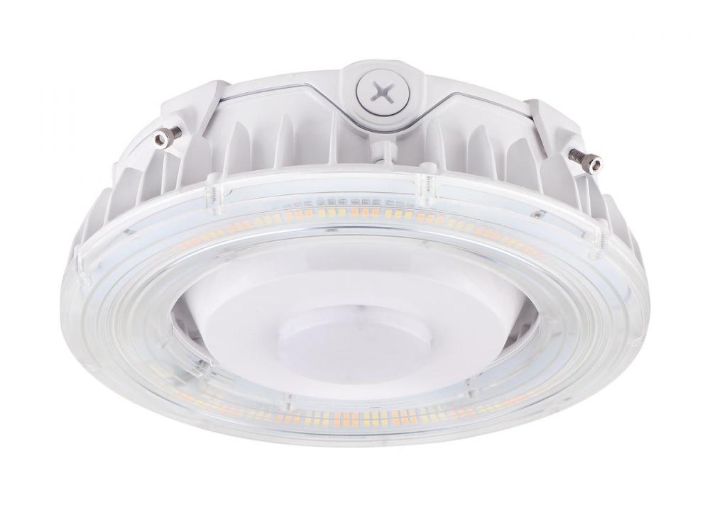 LED Canopy Fixture; 40 Watt; CCT Selectable; White Finish; 100-277 Volt