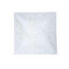 Nuvo 50/190 - 12 in.; Square Glass Lamp Shade; Fancy; Clear Floral Pattern