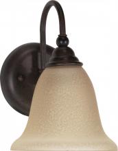 Nuvo 60/107 - 1-Light 7" Wall Mounted Vanity Light Fixture in Old Bronze Finish with Amber Water Glass