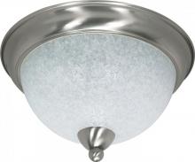 Nuvo 60/131 - 3-Light 15" Flush Ceiling Light Fixture in Brushed Nickel Finish with Water Spot Glass