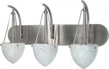 Nuvo 60/136 - 3-Light 24" Wall Mounted Vanity Fixture in Brushed Nickel Finish with Water Spot Glass