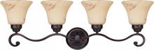 Nuvo 60/1415 - 4-Light Wall Mounted Vanity Light in Copper Espresso Finish with Honey Marble Glass Shades