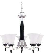 Nuvo 60/1742 - Keen; 5 Light; 26 in.; Chandelier with Satin White Glass