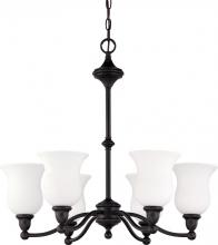 Nuvo 60/1782 - Glenwood; 6 Light; 25 in.; Chandelier with Satin White Glass