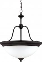 Nuvo 60/1788 - Glenwood; 4 Light; Pendant with Satin White Glass