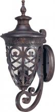 Nuvo 60/2051 - 3-Light Large Outdoor Wall Lantern (Arm Up) in Dark Plum Bronze Finish and Clear Seeded Glass