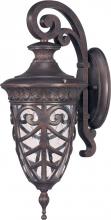 Nuvo 60/2056 - 1-Light Small Outdoor Wall Lantern (Arm Down) in Dark Plum Bronze Finish and Clear Seeded Glass