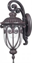 Nuvo 60/2066 - 1-Light Small Outdoor Wall Lantern (Arm Down) in Burlwood Finish and Clear Seeded Glass