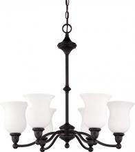 Nuvo 60/2427 - Glenwood ES; 6 Light; Chandelier with Satin White Glass; Lamp Included