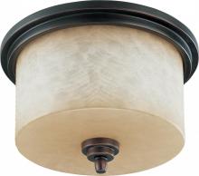 Nuvo 60/2767 - 3-Light Flush Mount Ceiling Light in Patina Bronze Finish with Saddle Stone Glass