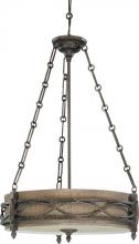 Nuvo 60/2886 - Ansel - 3 Light Pendant w/ Bronze Age Fabric Shade