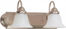 Nuvo 60/3208 - 2-Light Vanity Light Fixture in Brushed Nickel Finish with Alabaster Glass and (2) 13W GU24 Lamps