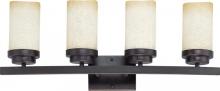  60/3844 - Lucern ES - 4 Light Vanity w/ Fresco Glass - (4) 13w GU24 Lamps Included