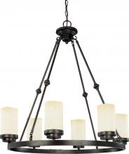 Nuvo 60/3848 - Lucern ES - 6 Light 26" Oval w/ Saddle Stone Glass - (6) 13w GU24 Lamps Included