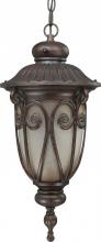 Nuvo 60/3928 - 1-Light Outdoor Hanging Lantern with Photocell in Burlwood Finish with Frosted Wheat Glass and (1)