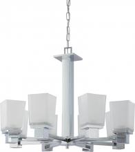 Nuvo 60/4008 - Parker - 8 Light Chandelier w/ Sandstone Etched Glass