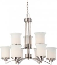 Nuvo 60/4109 - Harmony - 9 Light Two Tier Chandelier w/ Satin White Glass