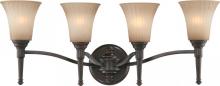 Nuvo 60/4244 - 4-Light Vanity Light Fixture in Georgetown Bronze Finish with Sienna Glass