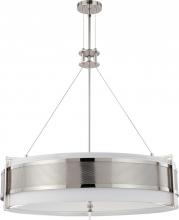 Nuvo 60/4334 - Diesel ES - 6 Light Round Pendant w/ Slate Gray Fabric Shade - (6) 13w GU24 Lamps Incl.