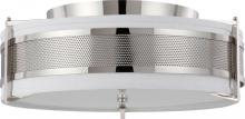 Nuvo 60/4337 - 4-Light Large Flush Mount Ceiling Light in Polished Nickel Finish with Slate Gray Shade/Frosted