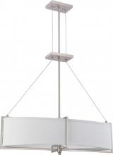 Nuvo 60/4347 - Portia ES - 4 Light Oval Pendant w/ Slate Gray Fabric Shades - (4) 13w GU24 Lamps Incl.